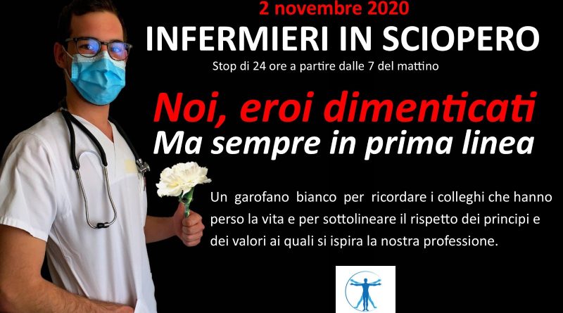 Nursing Up, De Palma: «Pronti a incrociare le braccia, pronti allo sciopero di lunedì 2 novembre. Pronti ancora una volta a manifestare il nostro dissenso verso chi calpesta i diritti e le istanze legittime degli infermieri italiani».