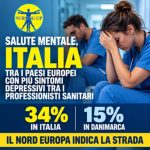 Salute mentale, indagine Nursing Up: "Italia tra i Paesi europei con più sintomi depressivi tra i professionisti sanitari"
