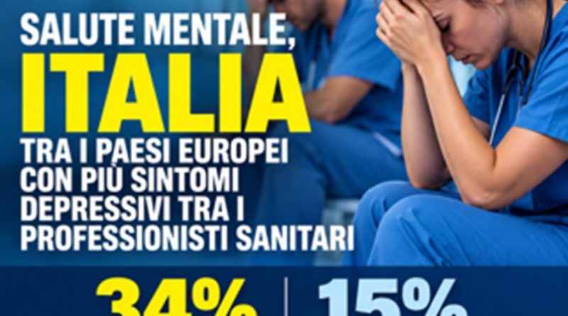 Salute mentale, indagine Nursing Up: "Italia tra i Paesi europei con più sintomi depressivi tra i professionisti sanitari"