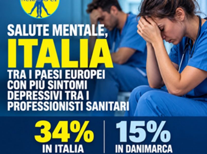 Salute mentale, indagine Nursing Up: "Italia tra i Paesi europei con più sintomi depressivi tra i professionisti sanitari"